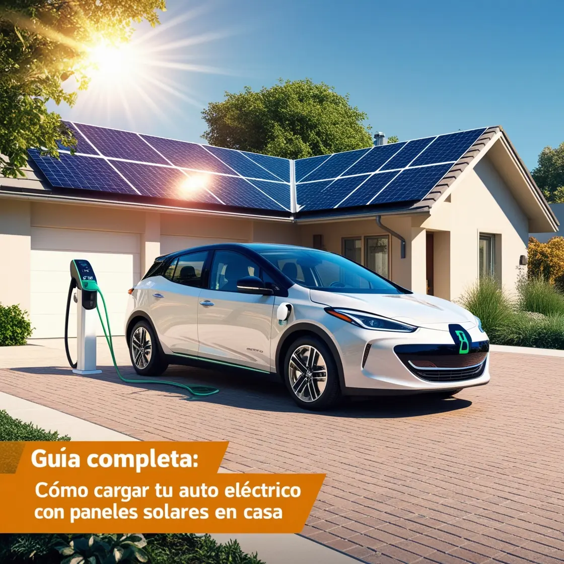 Cómo cargar tu auto eléctrico con paneles solares en casa